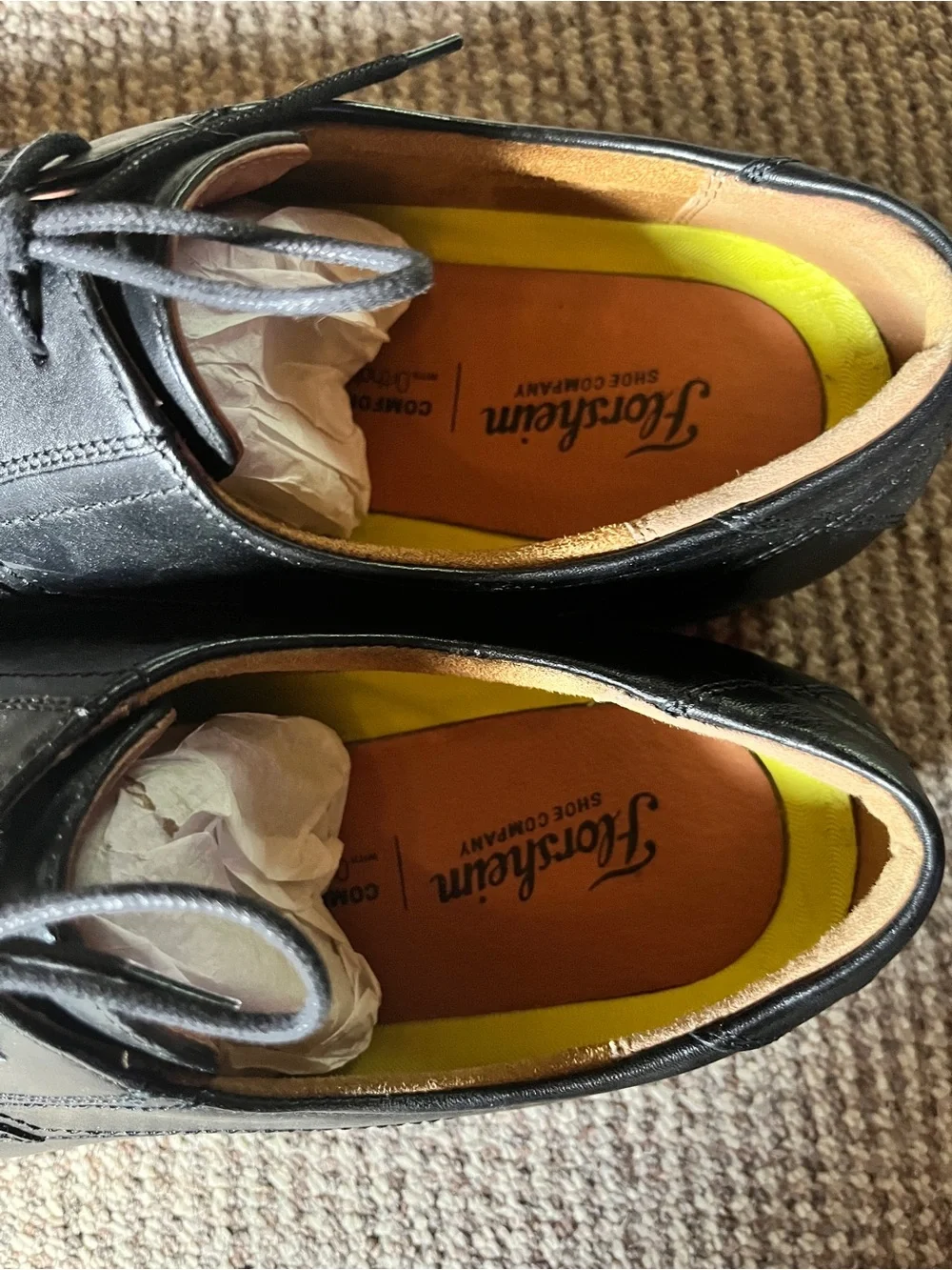 Florsheim Black Leather Cap-Toe Oxford Dress Shoes
